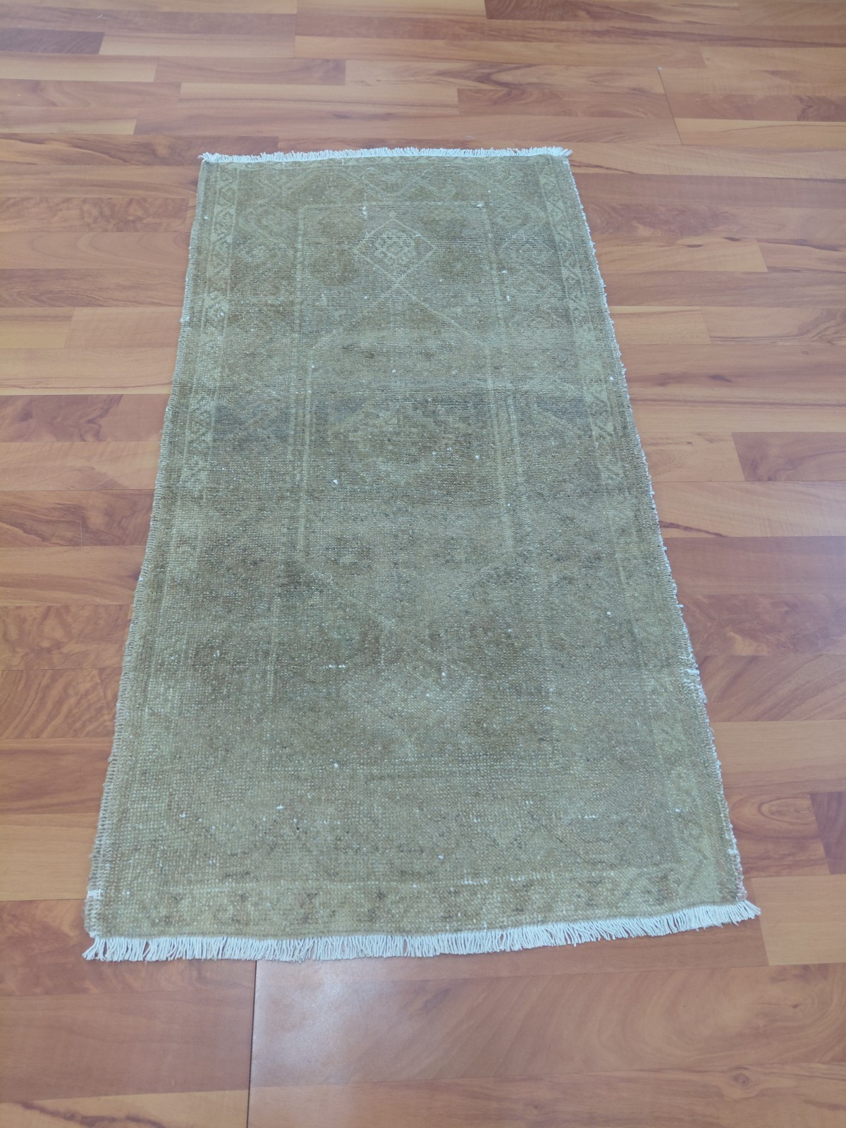 Beige Color Antique Rug Hand Knotted Natural Wool Decor Rug İnterior Design Rug