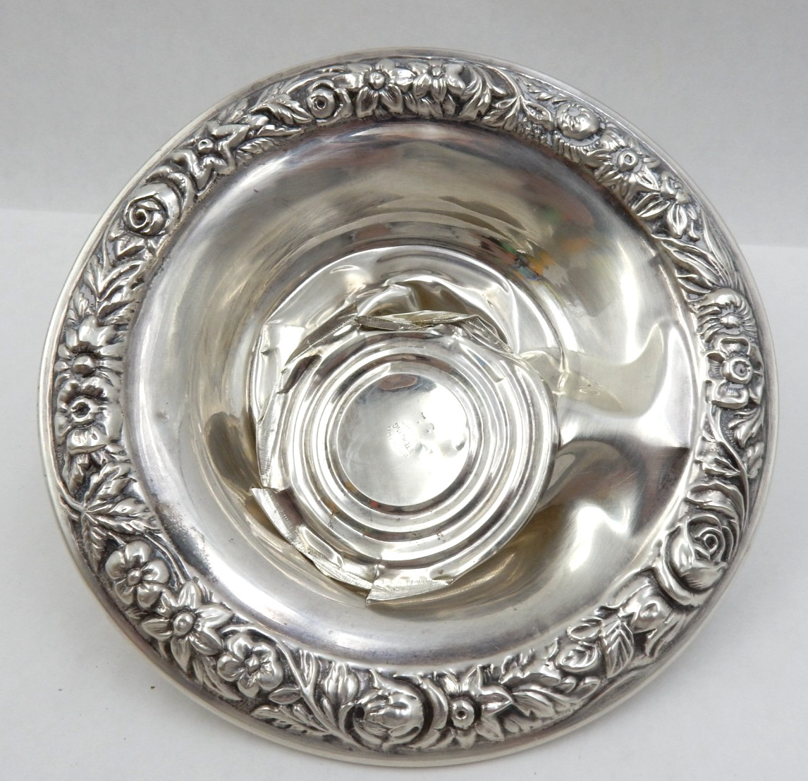 ANTIQUE STERLING SILVER HAMILTON COMPOTE DISH, FOR SCRAP OR SALVAGE, 68.3 GRAMS