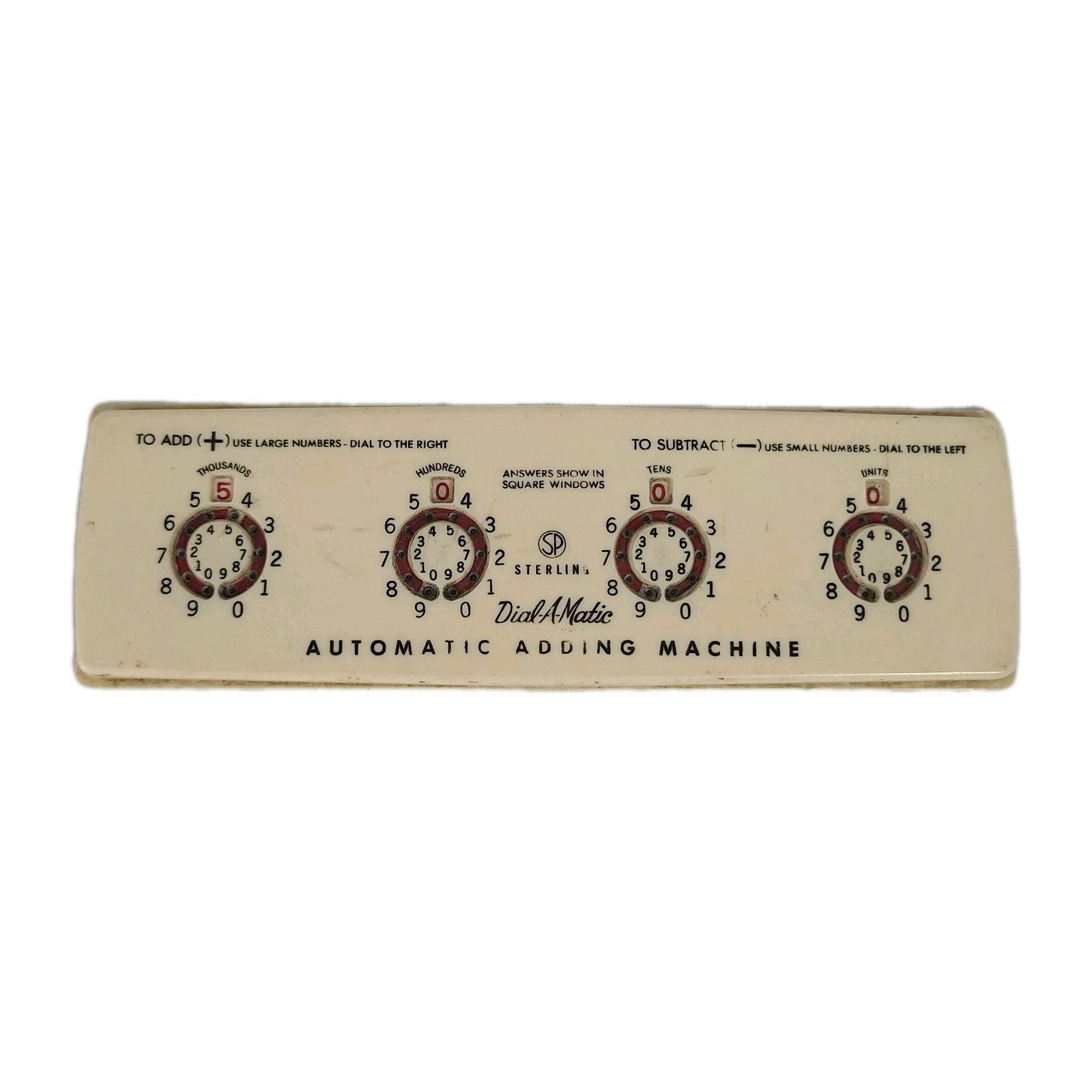 Vintage Sterling Dial-A-Matic Automatic Adding Machine Mechanical USA Made