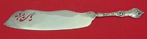 Les Cinq Fleurs by Reed & Barton Sterling Ice Cream Slice FHAS Pierced 10 3/4″