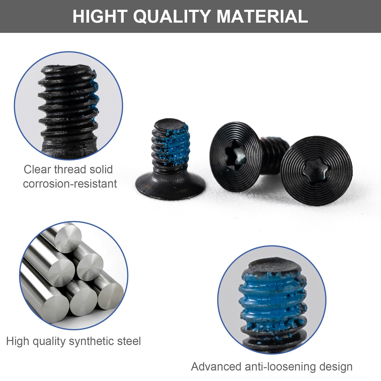 Moibunka Screws Replacement Compatible with Ridge Wallets minimalist, Black