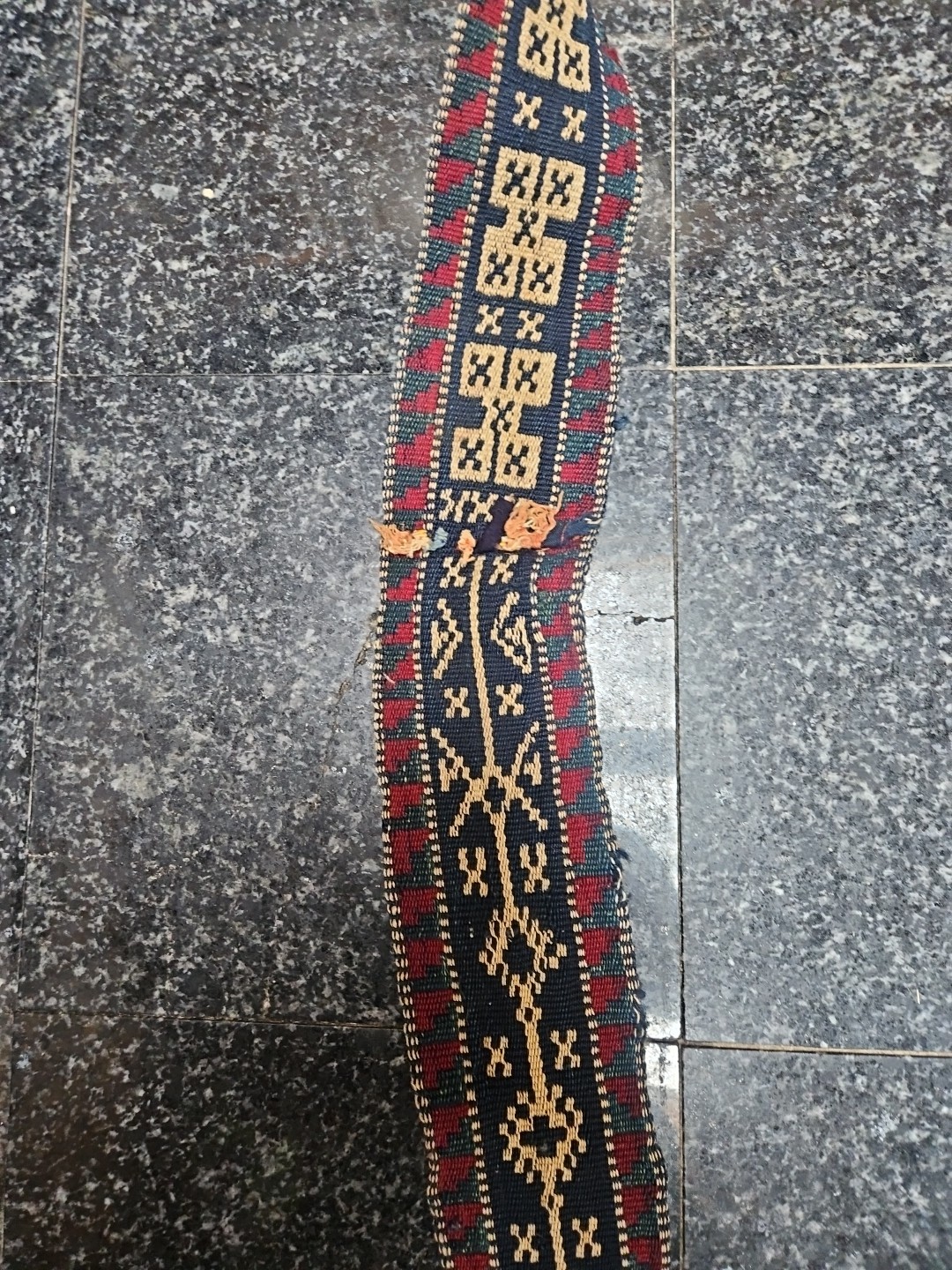 Antique Afghan tribe ceremonial Tent Band hand made late 19th century 19′ long