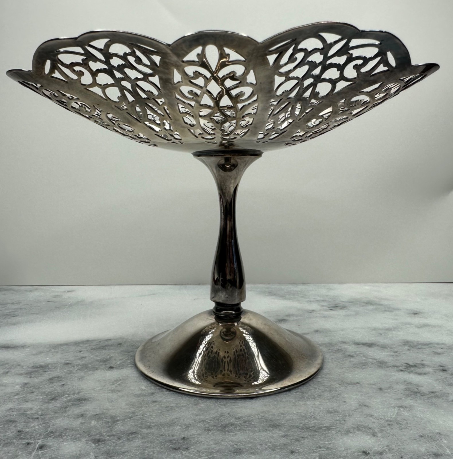Lovelace International Silver Company Silver Plate Compote Footed Dish 1430