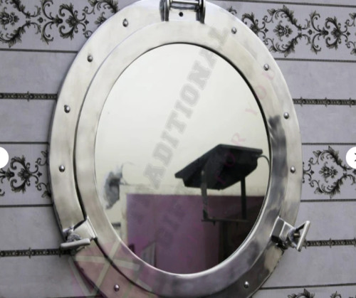 Solid Aluminum Handmade Designer Finish 17″ inch Mirror Porthole Wall Decorative