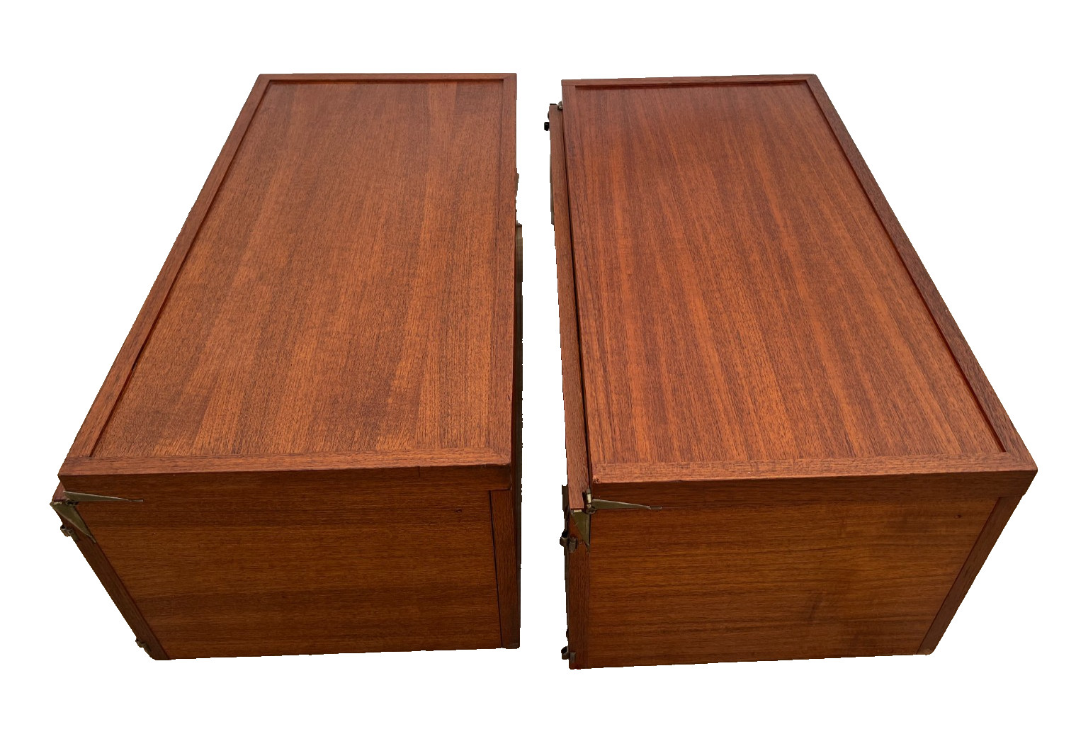 Mid Century Record Cabinets pair by Strings Wall Shelving Designers Nils Kajsa