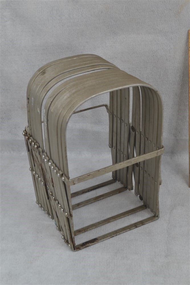 store display rack expandable accordion table top books plates original antique