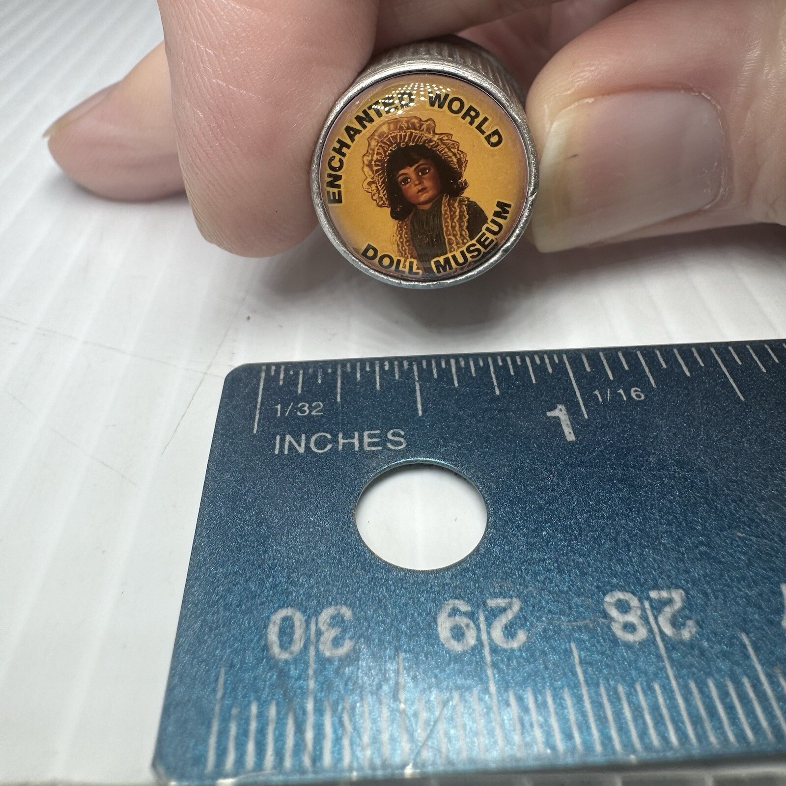 Vintage Souvenir Thimble US Collectible Enchanted World Doll Museum Mitchell SD