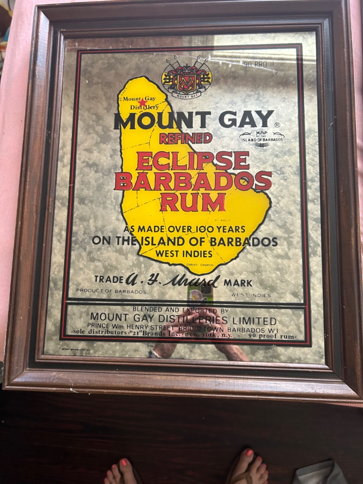 1977 Mount Gay Barbados Rum mirrow