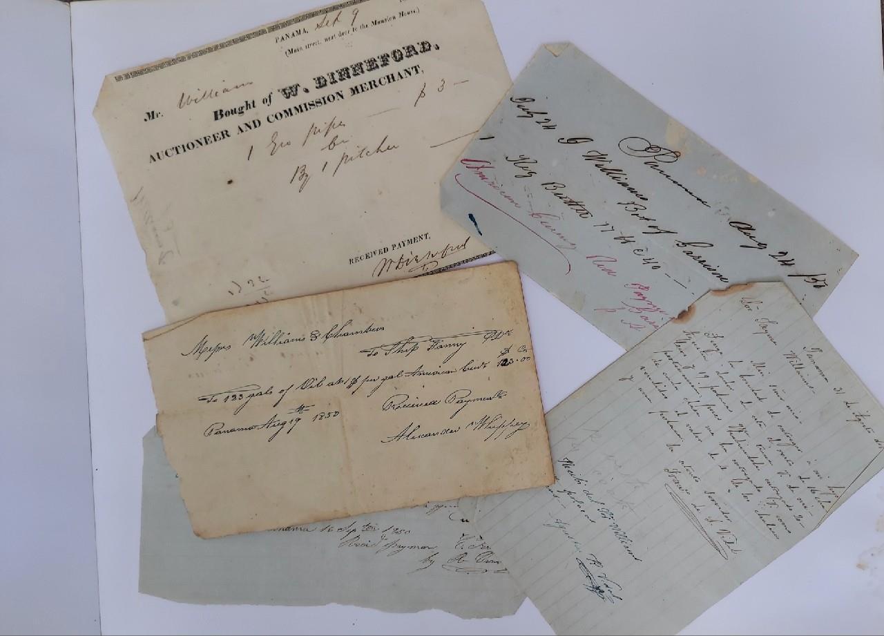 1850 Archive of Dr. Rowland Chambers Panama & James Williams Slave Vicksburg, MS