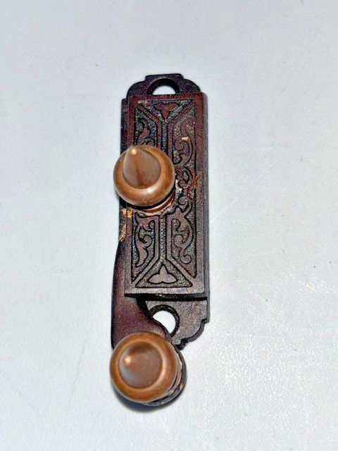 Antique Window Steeple Top Lock Sash Brass cast iron Eastlake Hardware