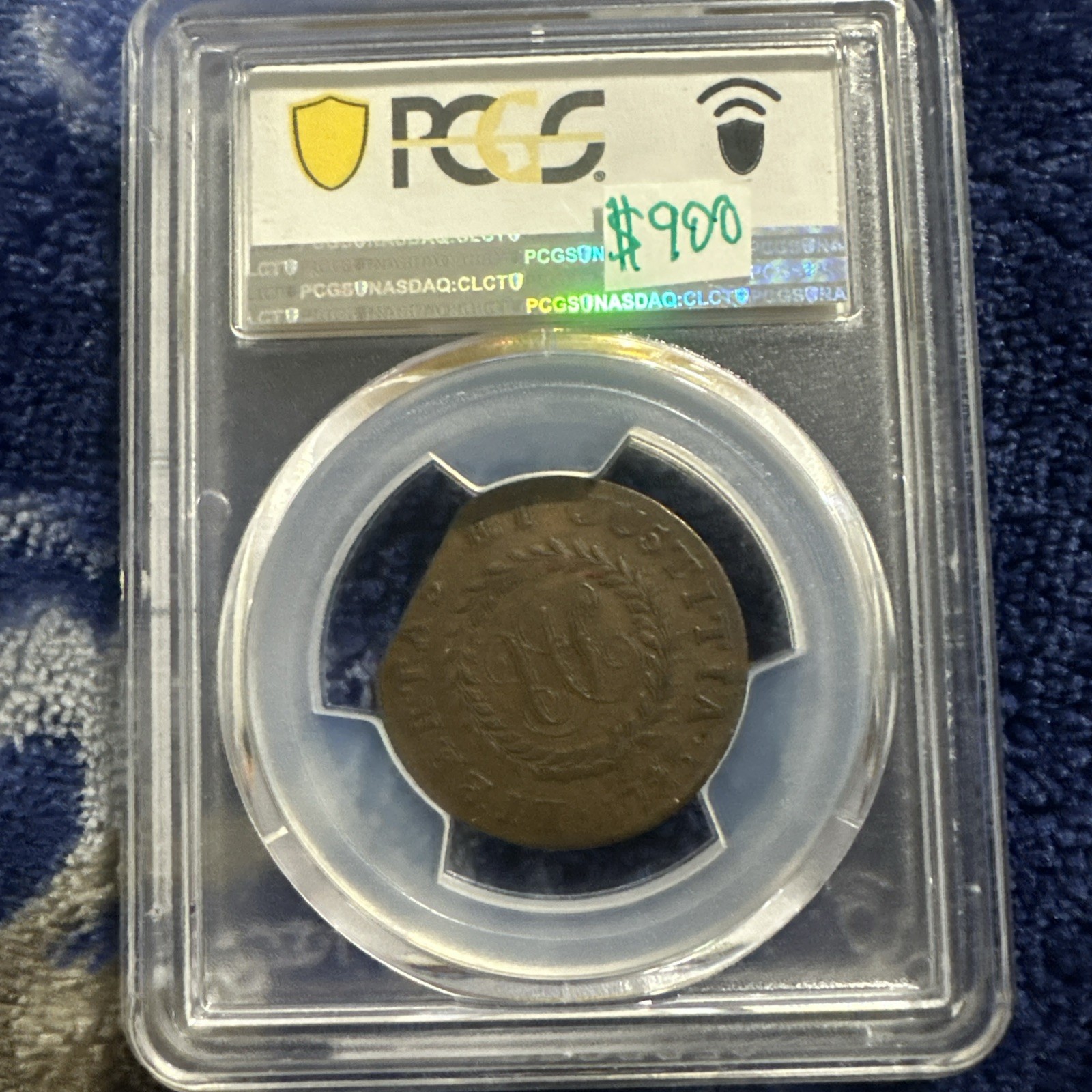 Mint Error 1785 Mint Error Constellatio Nova, VF35 Pointed Rays Straight EndClip