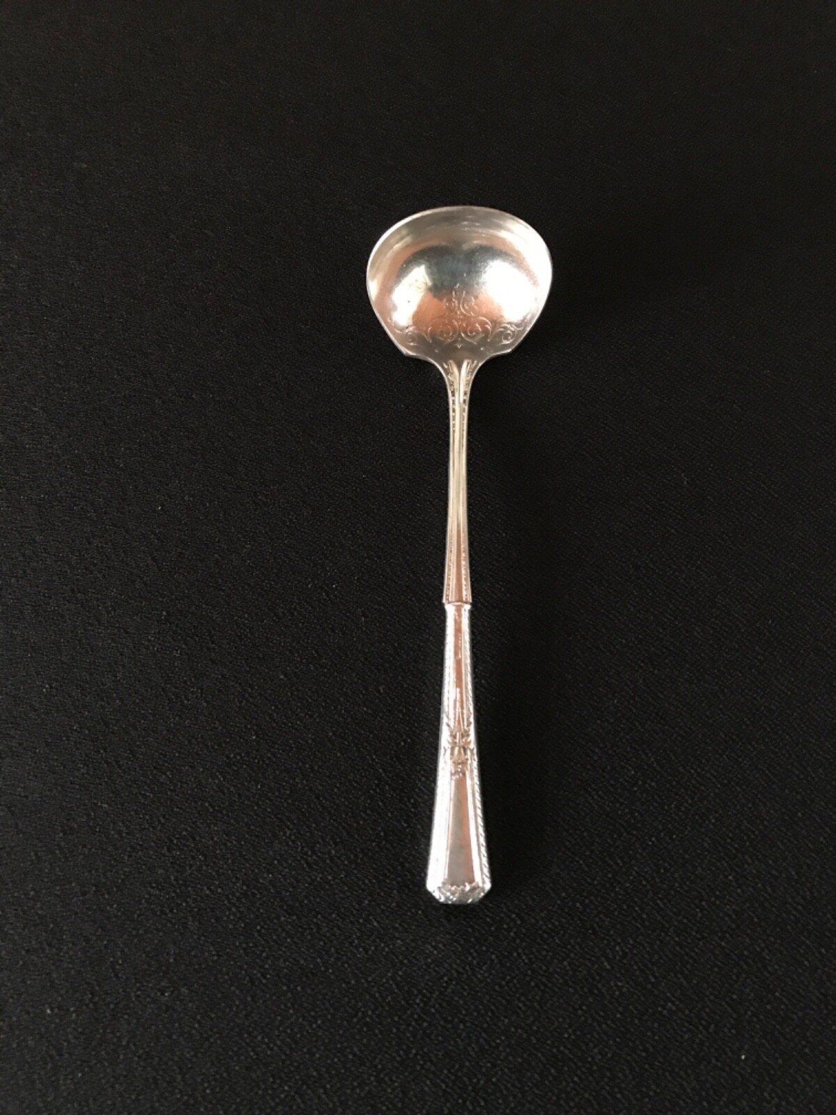 VINTAGE STERLING SILVER HANDLE SERVING SPOON, EARLY-MID 1900s, INTRICATE DESIGNS