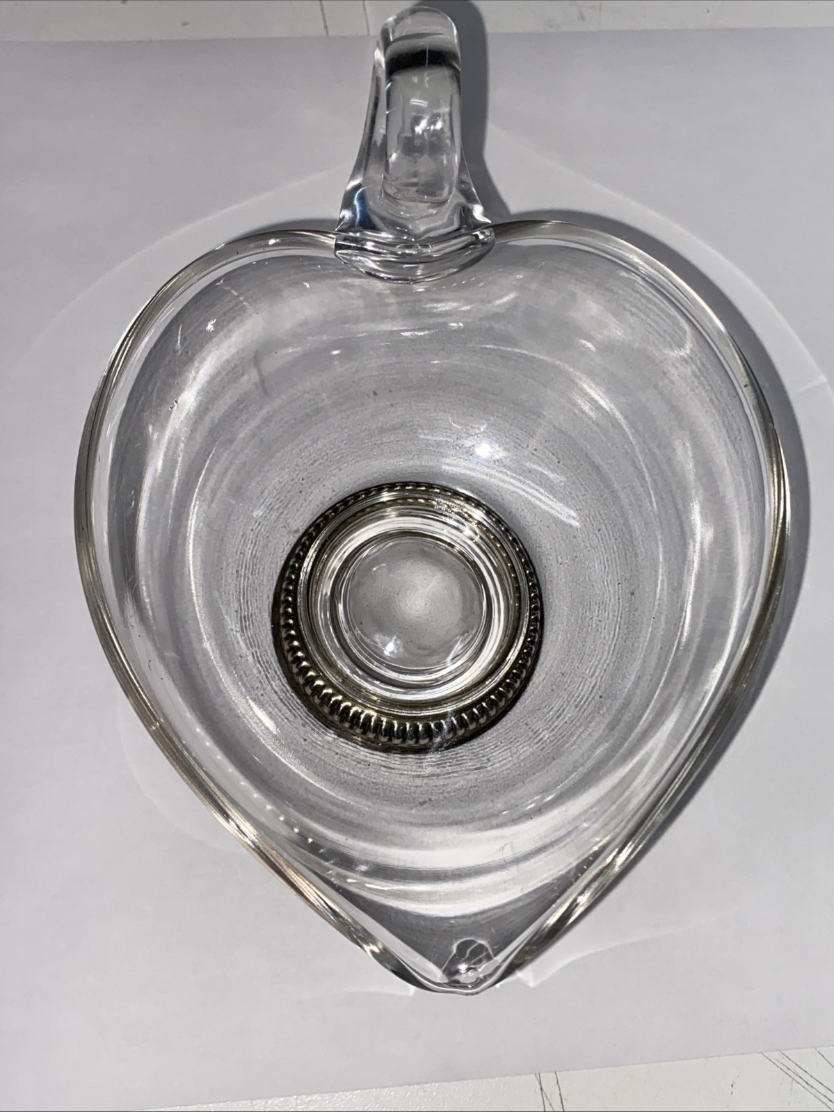 Vintage Frank M Whiting & Co Glass & Sterling Base Creamer Sauce Gravy Boat