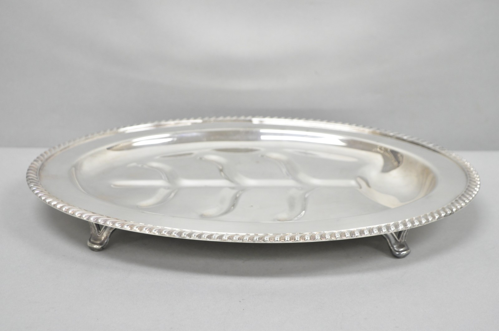Vintage Sheffield Regency Silver Plated Oval Meat Cutlery Serving Platter Tray