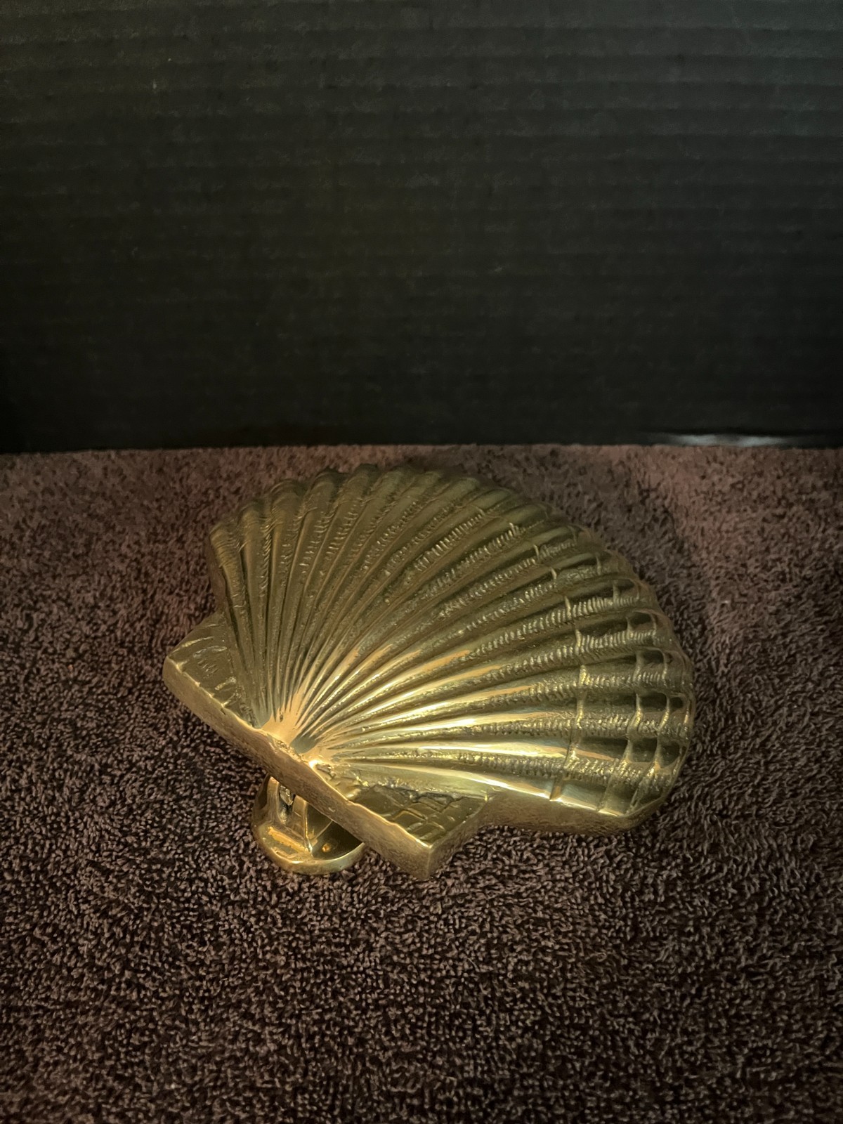 Vintage Brass Clamshell Door Knocker
