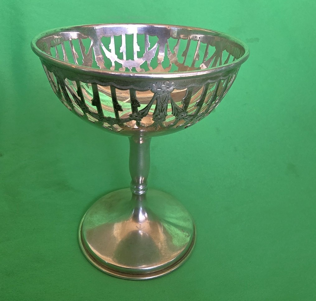 Antique 1897 Gorham Sterling Reticulated Sherbet Cup Holder Base Only 1681A