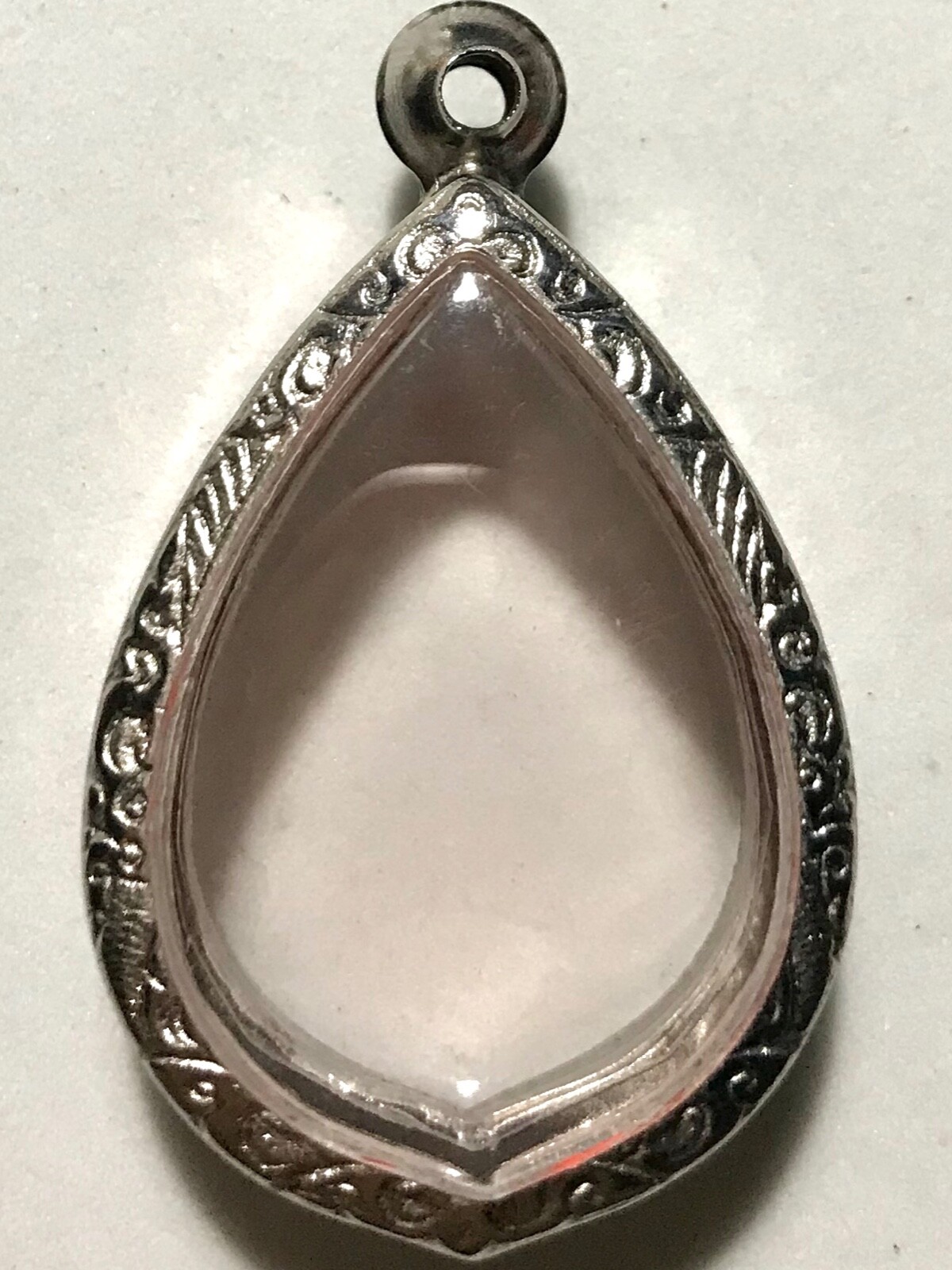 STAINLESS STEEL CASE/CASING AMULET PHRA LP THAI BUDDHA PENDANT C78 h3.5 w2.6 cm