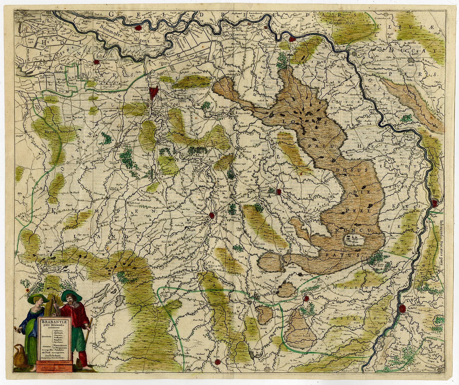 Antique Print-BRABANTIAE PARS ORIENTALIS-BRABANT-Hondius-ca 1629