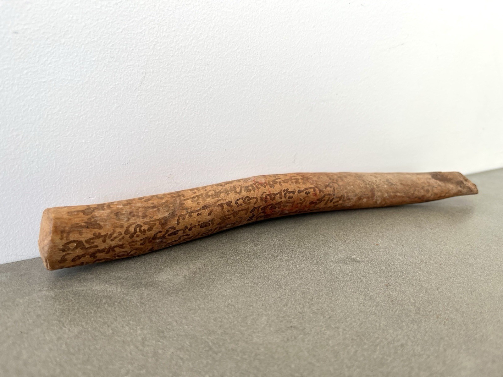 Old Arabic Contract on Acacia Wood / Religion Spiritual Islamic Morocco Moroccan