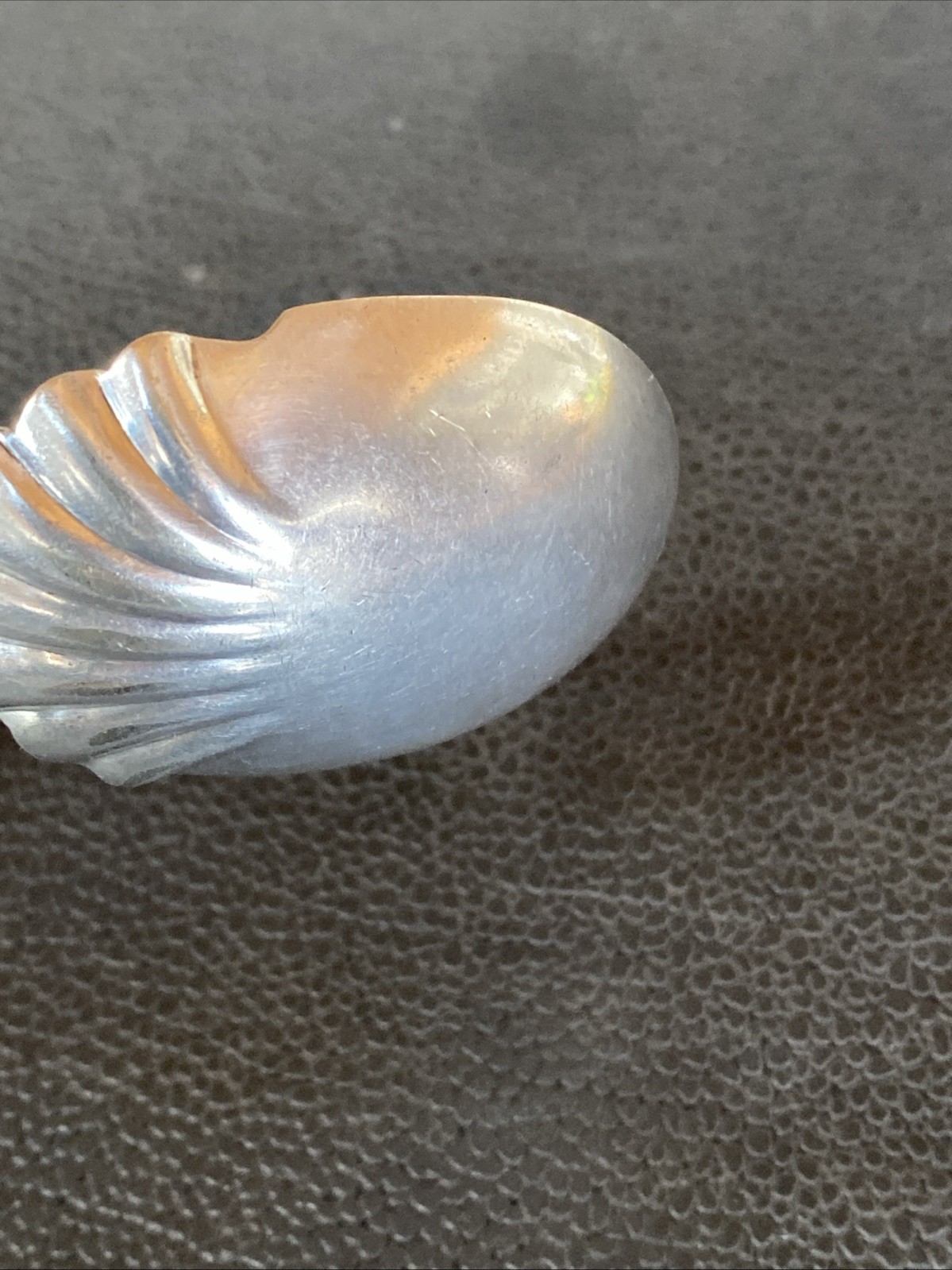 1888 Mayflower Daisy Ruby HOLMES & EDWARDS XIV Silver Plate Sugar Shell Spoon