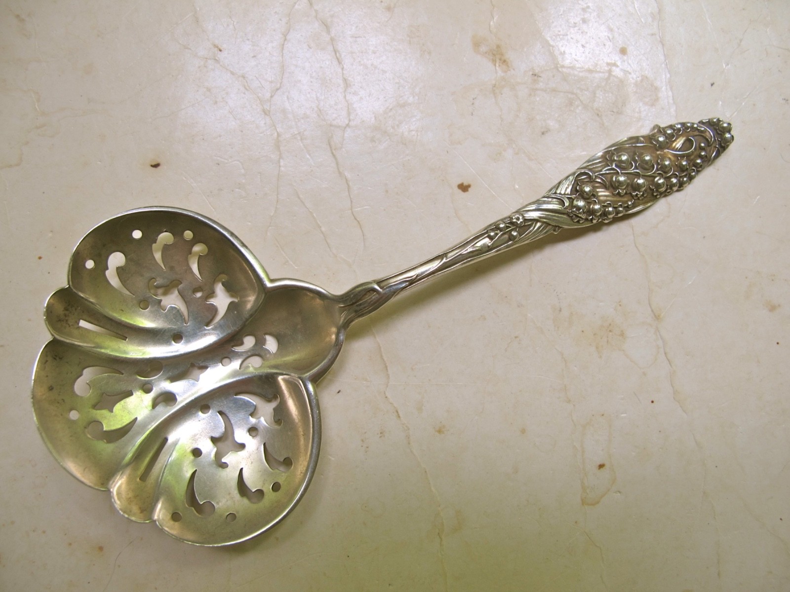 Alvin LILY OF THE VALLEY Sterling Confection Spoon Floral Series No Mono