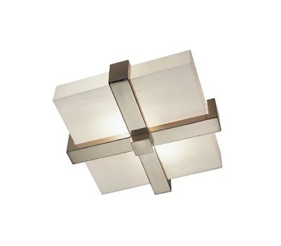 Robert Abbey Doughnut 2 Light Flushmount, Antique Silver – S139 Light Fixture