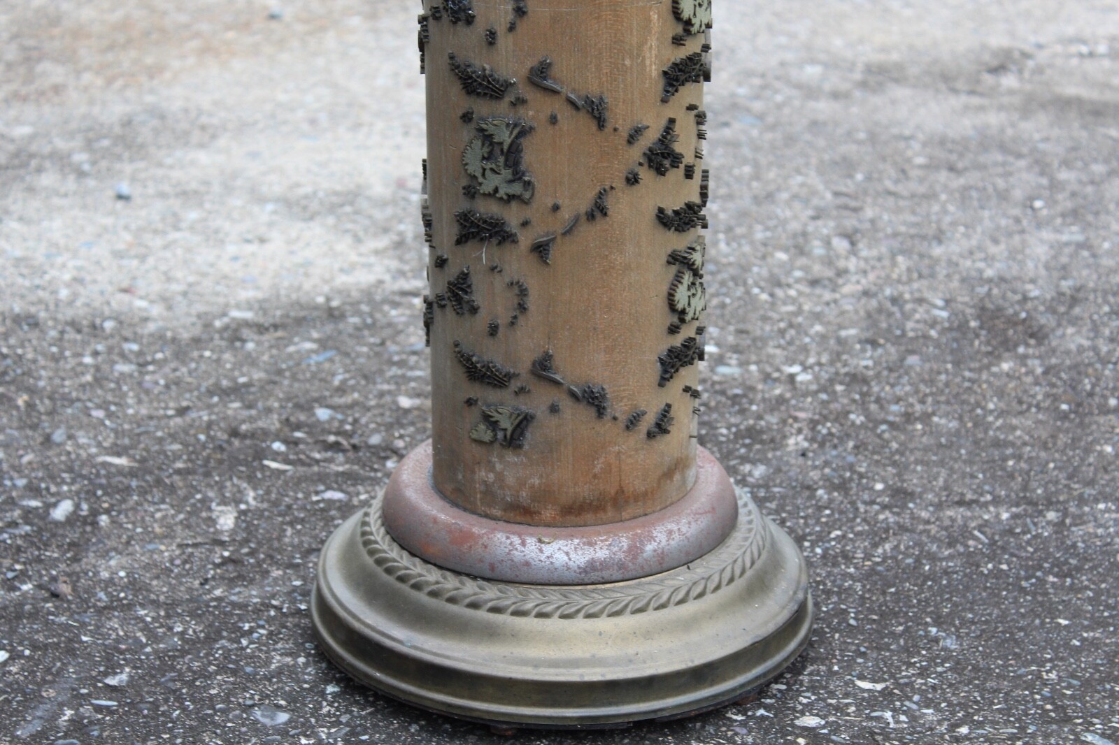 Antique Victorian Wall Paper Pattern Press Cylinder Primitive Wallpaper
