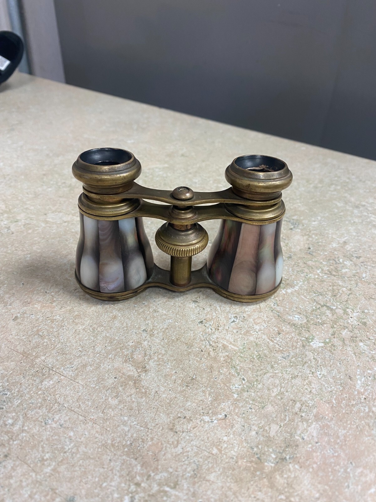 Antique Opera Glasses Brass and Mother of Pearl Binoculars