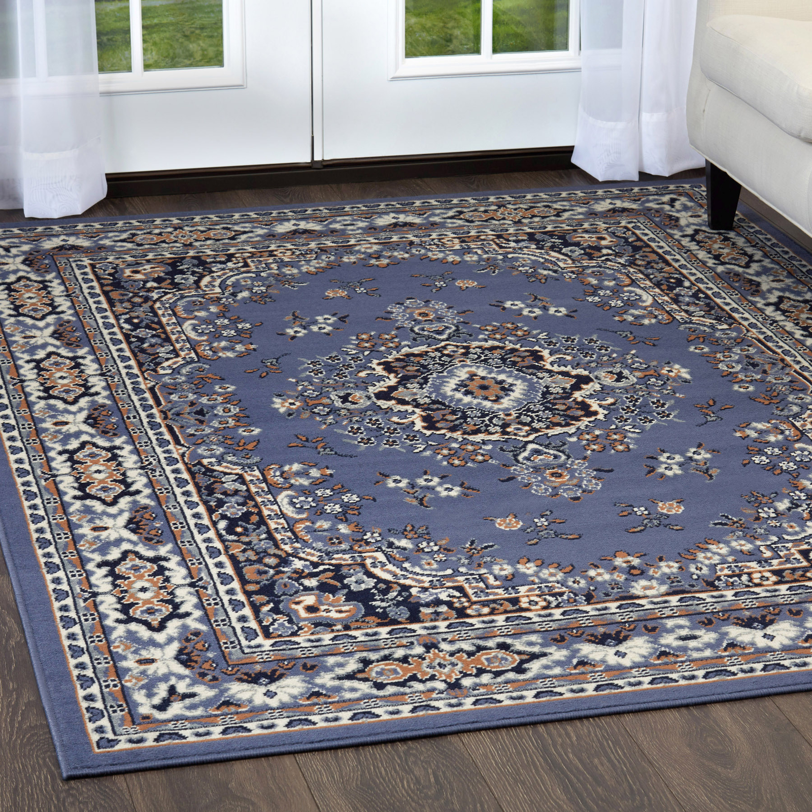 Persien BLUE AREA RUG 6 X 8 MEDIUM ORIENTAL CARPET 69 – ACTUAL 5′ 2″ x 7′ 4″