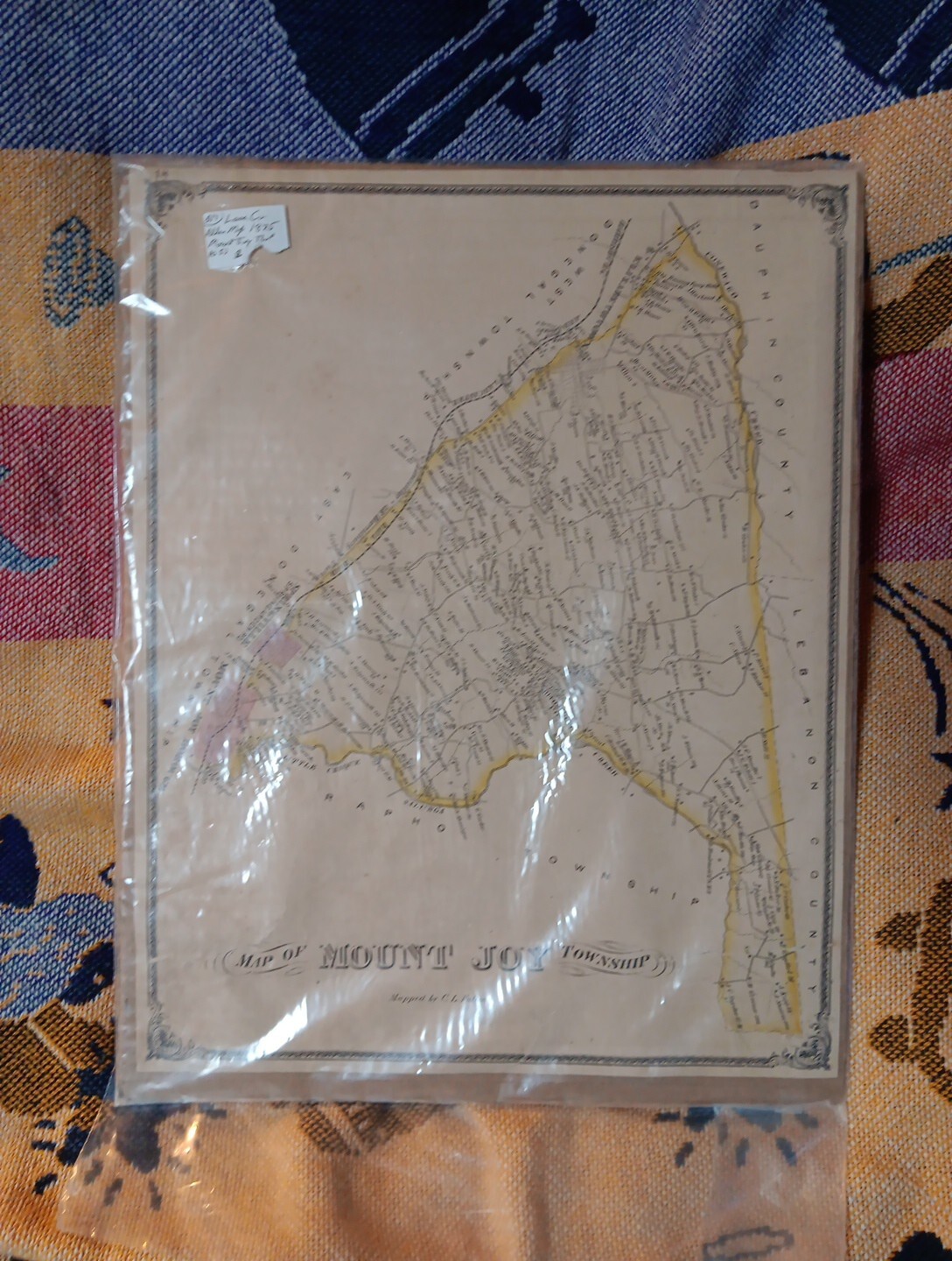 Antique Map Mount Joy Lancaster County Atlas Map 1875 13″ X 16.5″ Pennsylvania