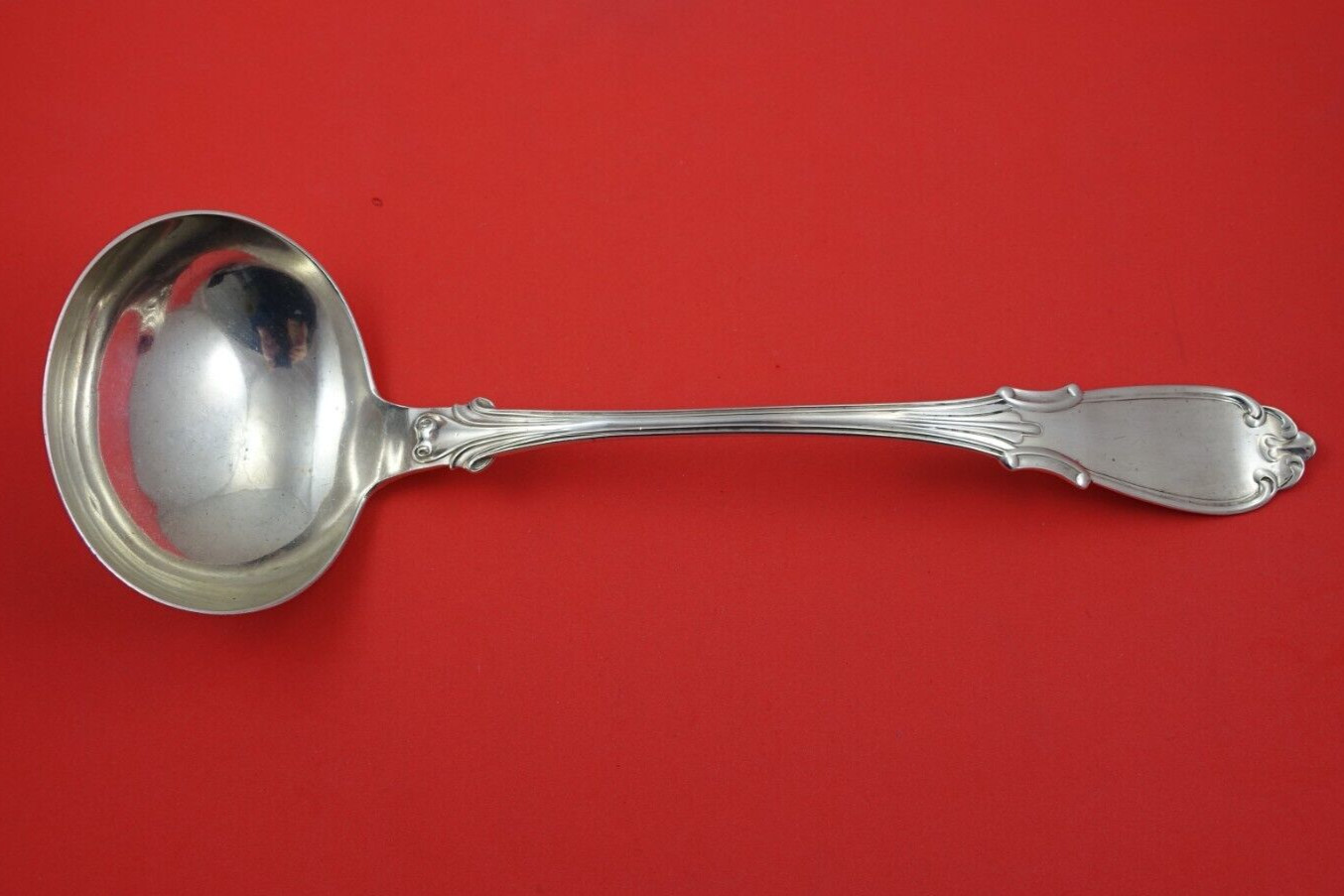 Jones Ball and Co Coin Silver Soup Ladle 13 1/2″ Serving Heirloom