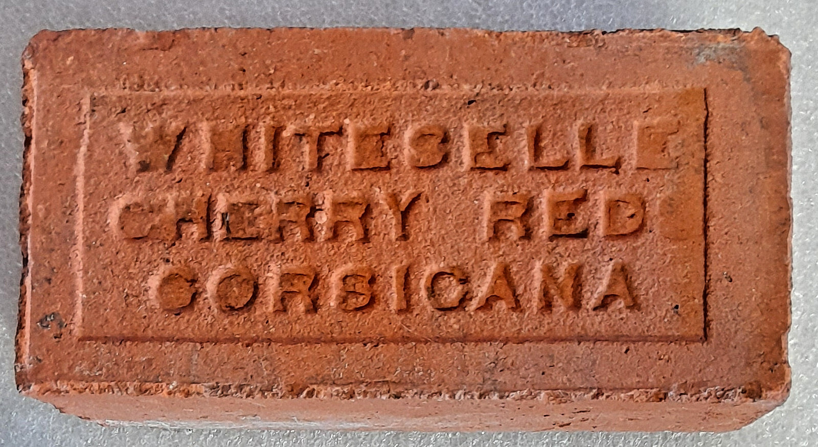 Vintage Red Clay Brick Imprinted Whiteselle/Cherry Reds/Corsicana (Texas)