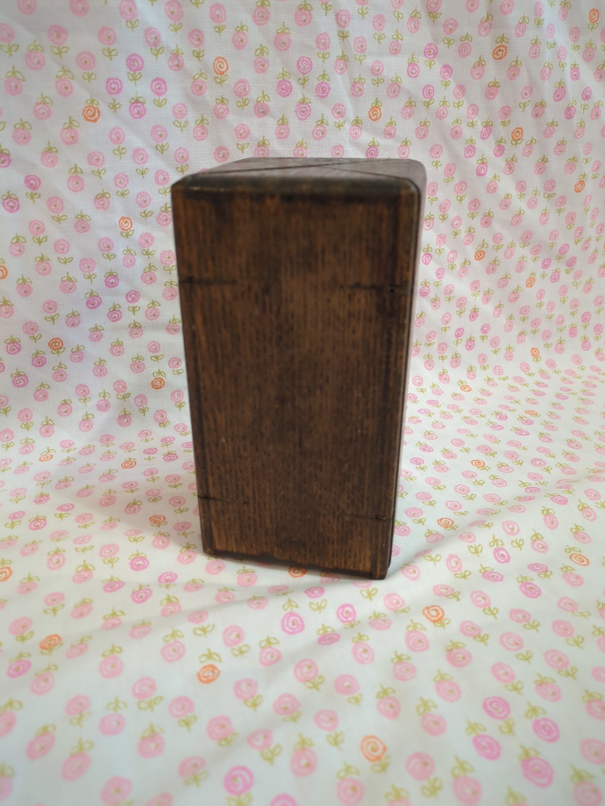 Antique Wooden Sewing Machine Accessory Puzzle Storage Box Roll-Out Patent 1889