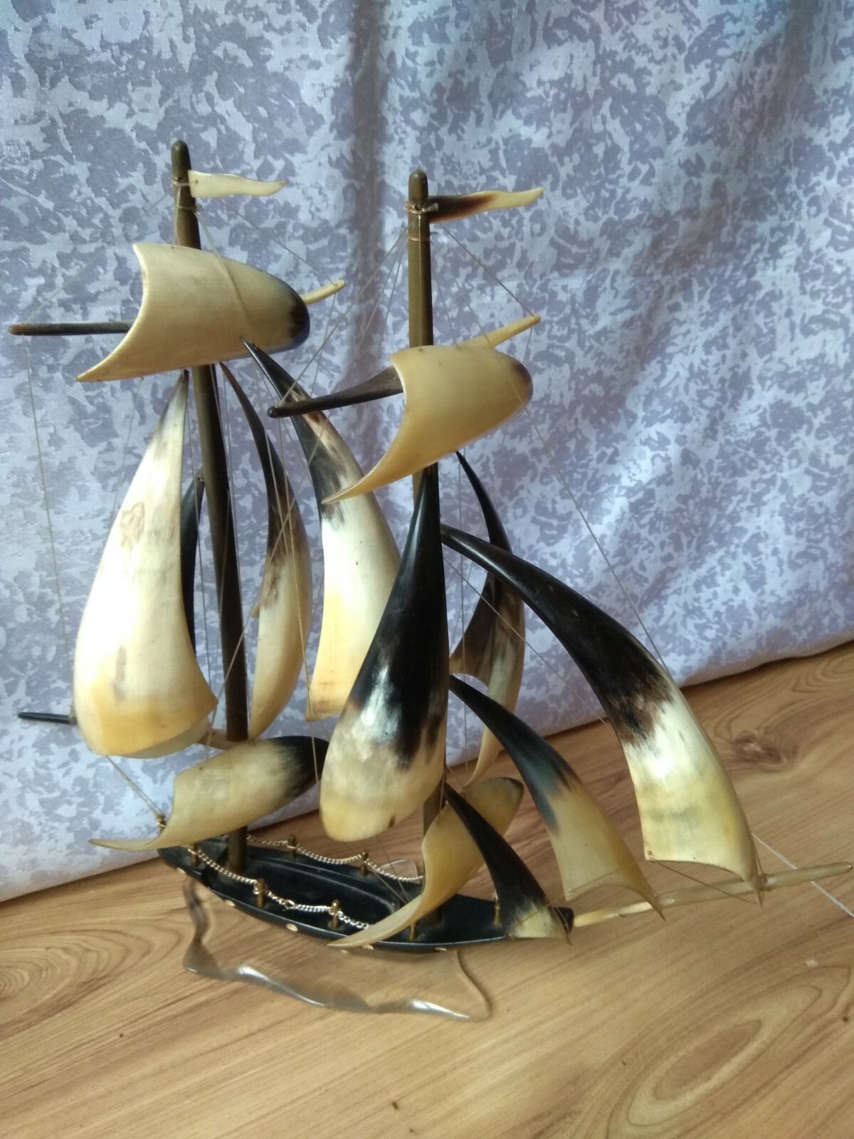 RARE Vintage Antique Decorative hand made SHIP natural materials USSR Soviet