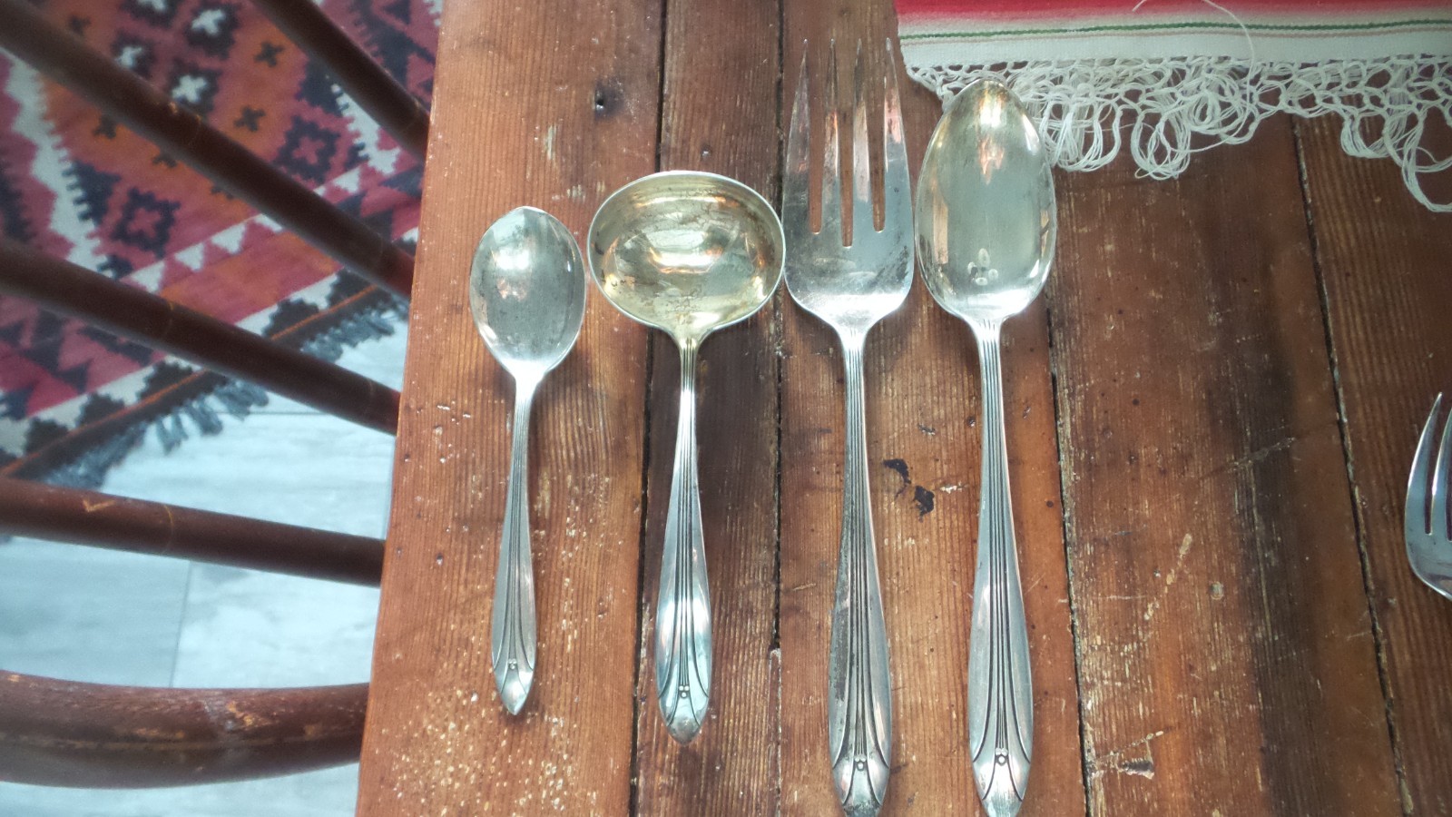 Vintage STERLING SILVER FLATWARE 44 Pcs, ELSINORE Pattern, International
