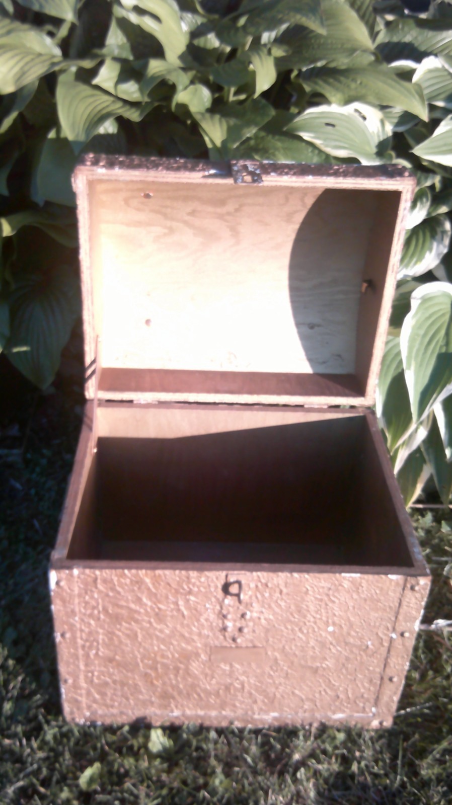 Antique Treasure Chest brass and wood By Greystone Co for coal wood storage bin