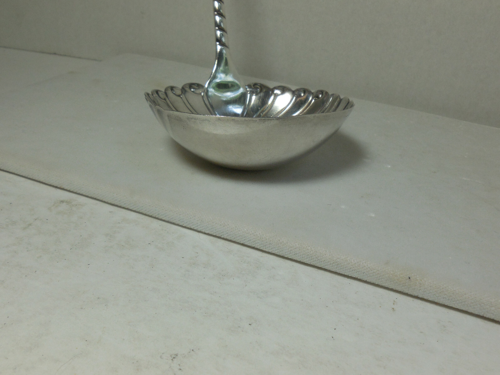 1847 Rogers Bros Assyrian Pattern Silverplate Punch / Soup Ladle 12 Inches