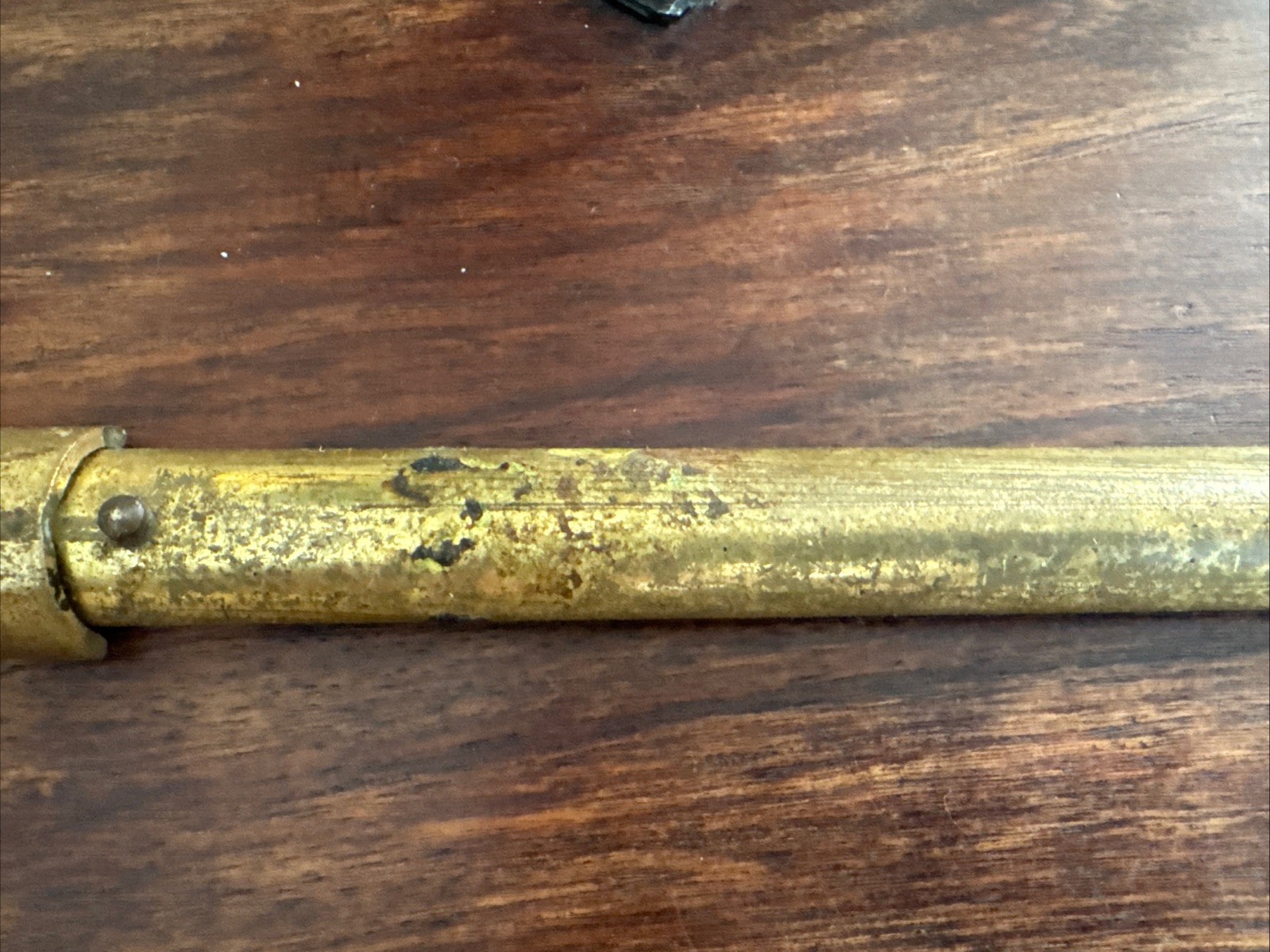 Antique Solid Brass 12″ Sliding Surface Bolt Door Lock Reclaimed Distressed