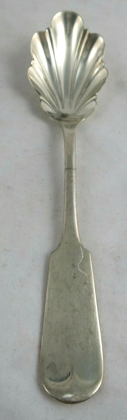 Vtg Eagle Wm Rogers Fiddle Star Shell Sugar Spoon Silverplate Tipped Pattern
