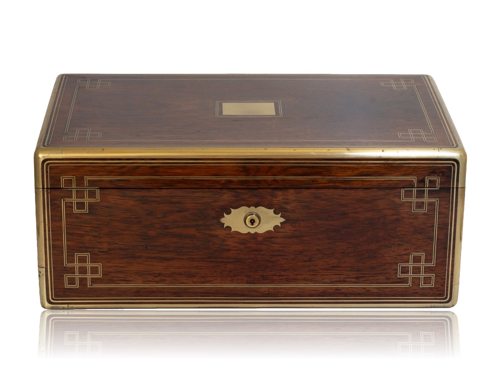 Antique French Palais Royal Rosewood Writing Box by Taulin