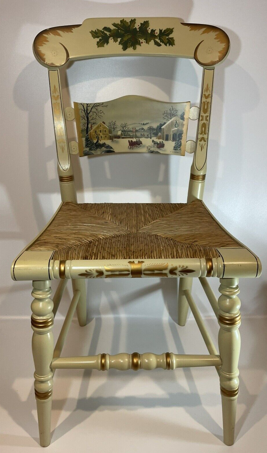 1989 Hitchcock Chair Christmas At the Inn 553/2000 Limited Edition