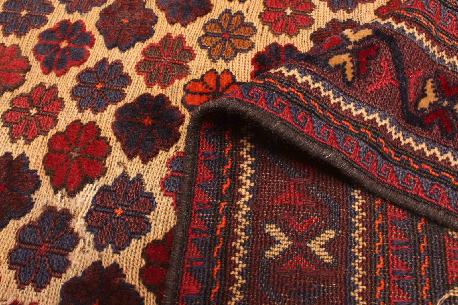 Traditional Vintage Hand-Knotted Area Rug 3’1″ x 4’2″ Oriental Wool Carpet
