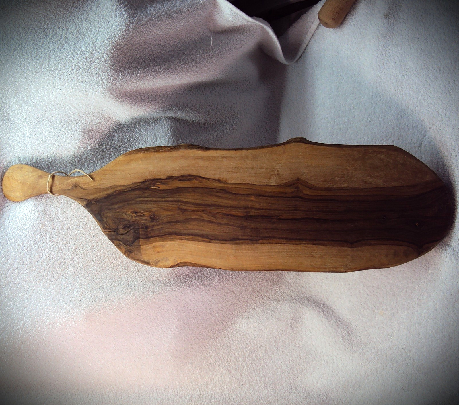 Primitive Vintage Folk Art Farmhouse Cutting Board Raw Edging Nice Wood Graining