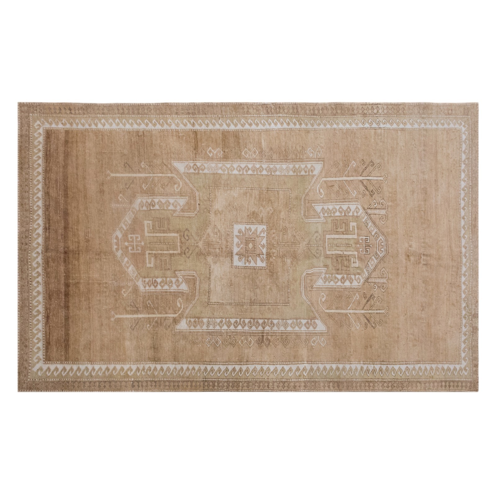 Vintage Oushak Rug 200×320 cm (6’7″ x 10’6″), Turkish Handmade Wool, 60+ Yr Old