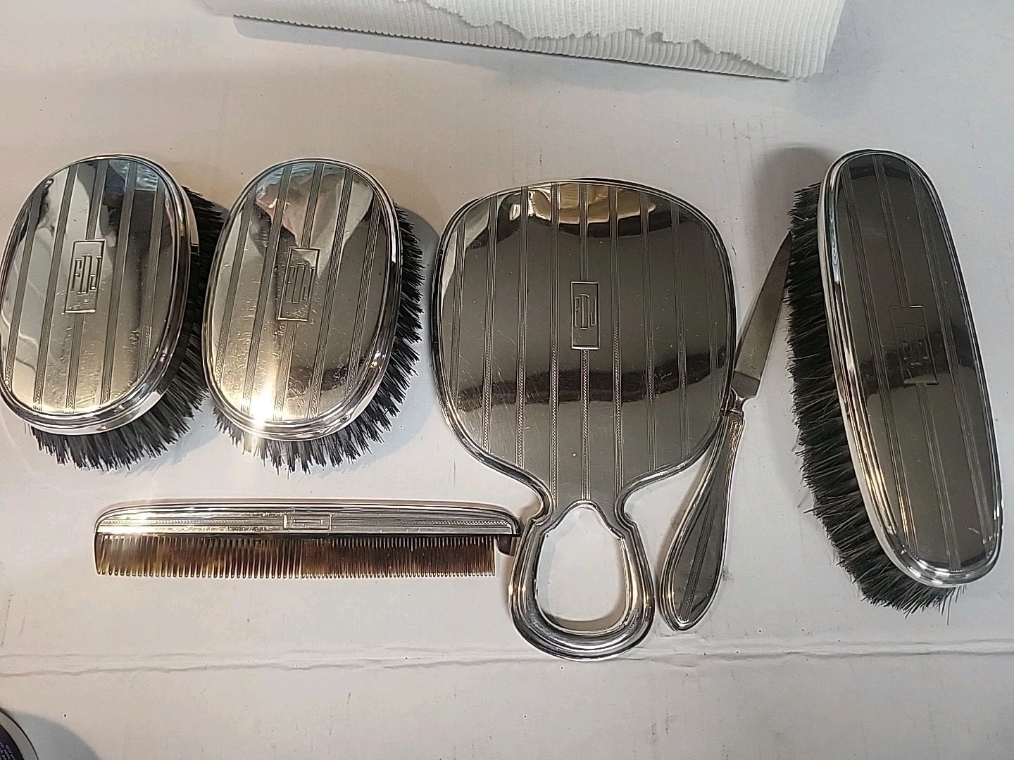 Antique Gorham Sterling Silver Vanity Set RARE 6 PIECE NEVER SEEN 1 LIKE THIS