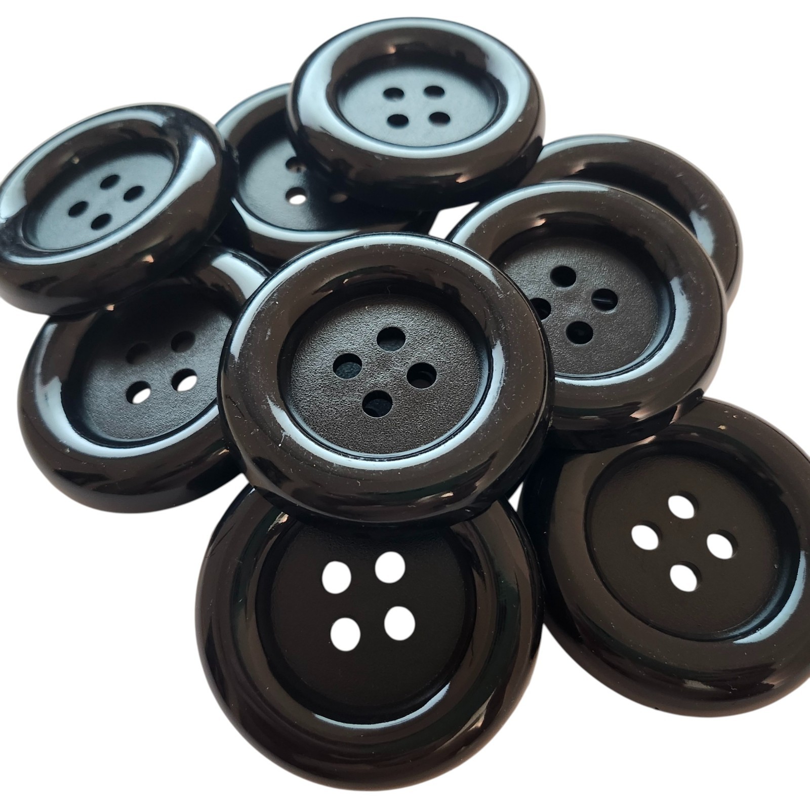 10 PCS HUGE ROUND POLYESTER BUTTON – 3.5″ DIAMETER