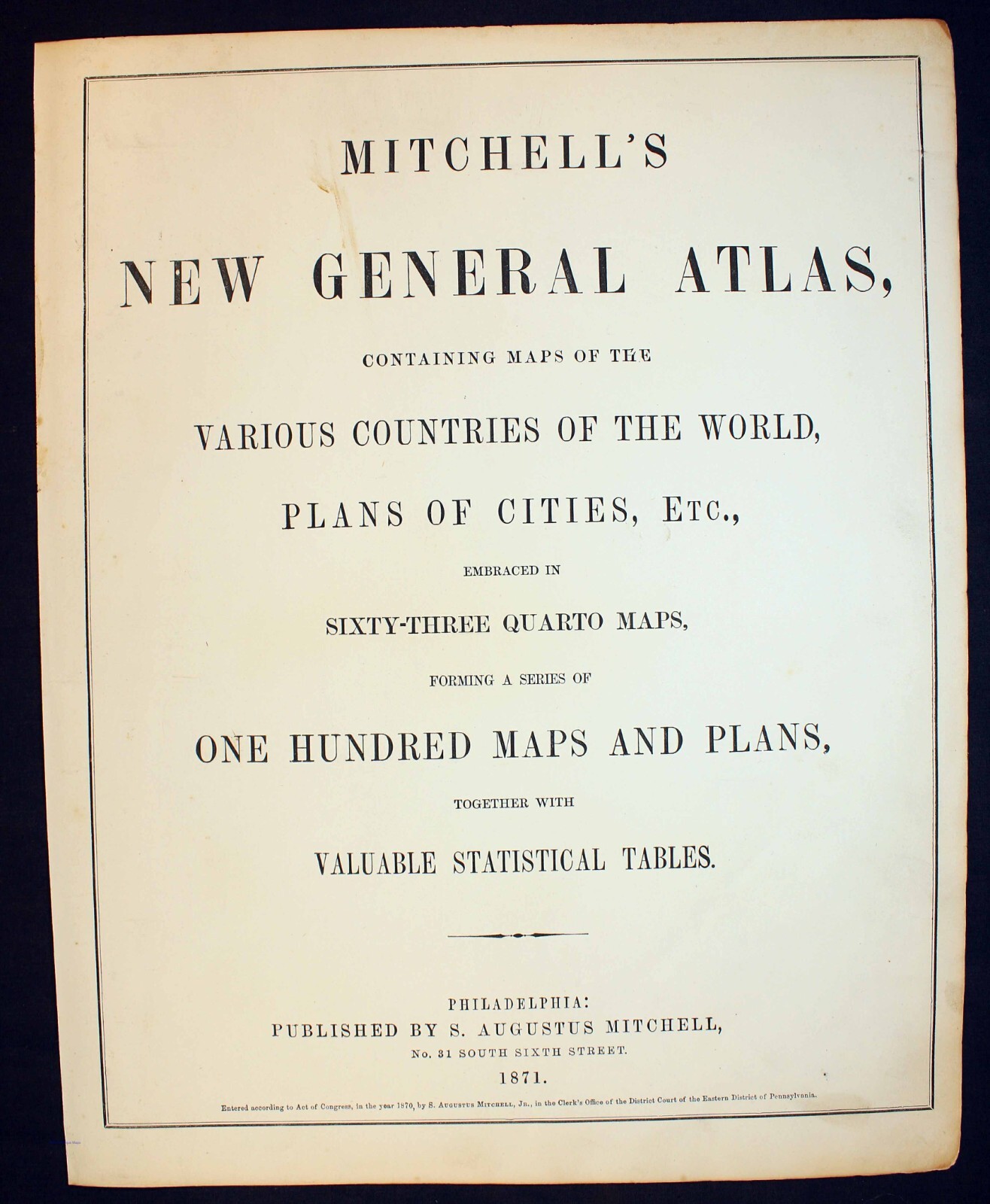 Antique 1870 Color Map New Jersey Maryland Delaware County Maps Mitchell