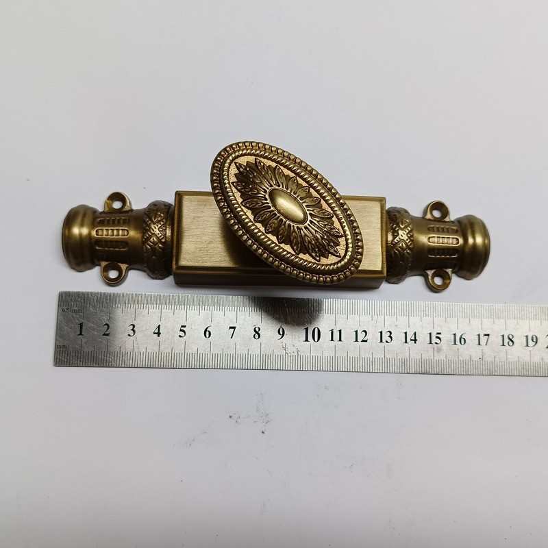 Complete Solid Brass Regency Cremone Espagnolette Set — 110″ (2.8 m) Oval Body