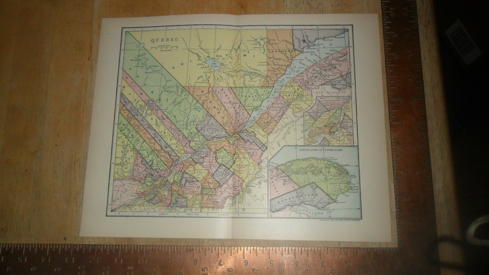 DODD MEAD 1903 ORIGINAL MAP -QUEBEC