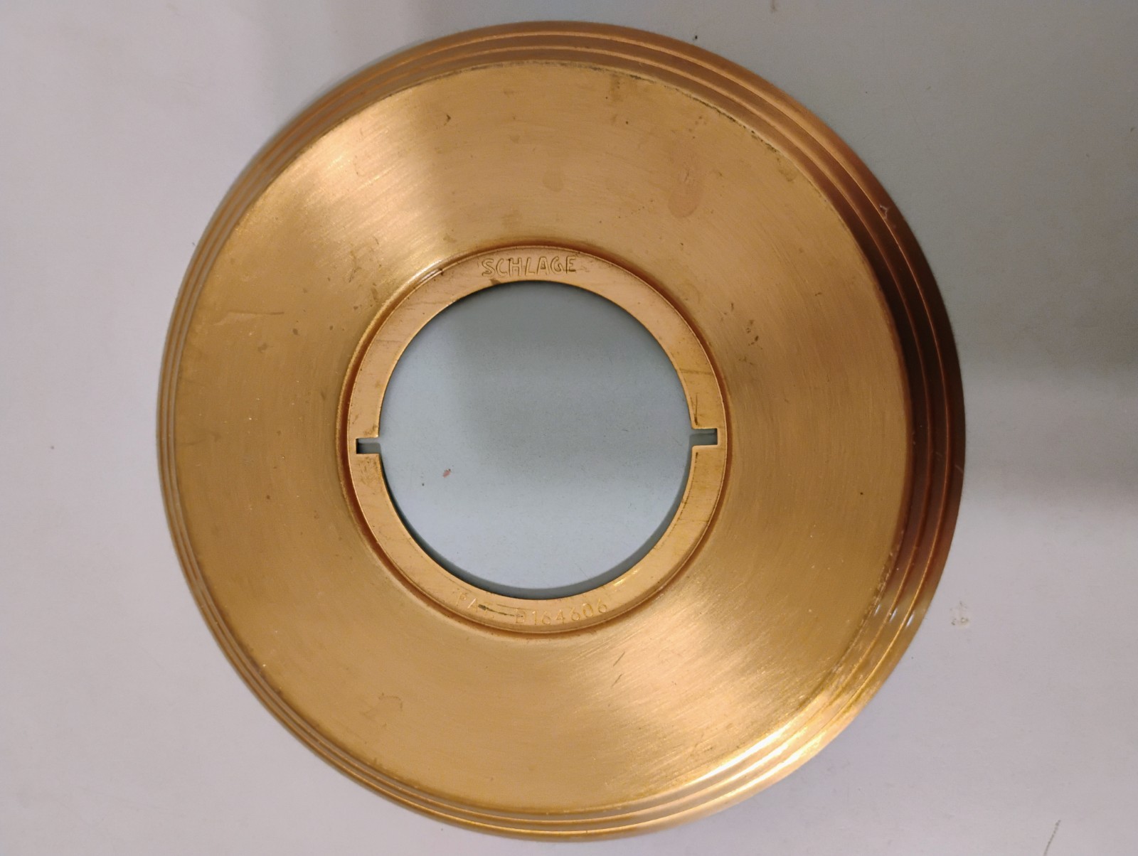 Vintage Schlage Ornamental Escutcheon Riviera Design 3-3/4″ #803 dull bronze